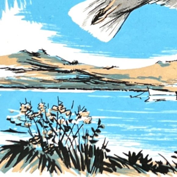 Vtg Screencraft Seagull TRIVET / WALL HANGING Ceramic 6" sq - Picture 3 of 6